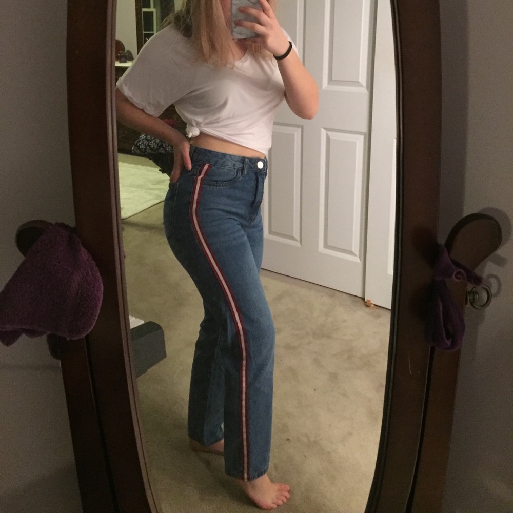 Striped jeans